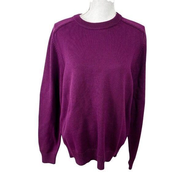 J.CREW Sweaters - J.Crew Crewneck Sweater Women's L Purple NWT 100% Cotton
